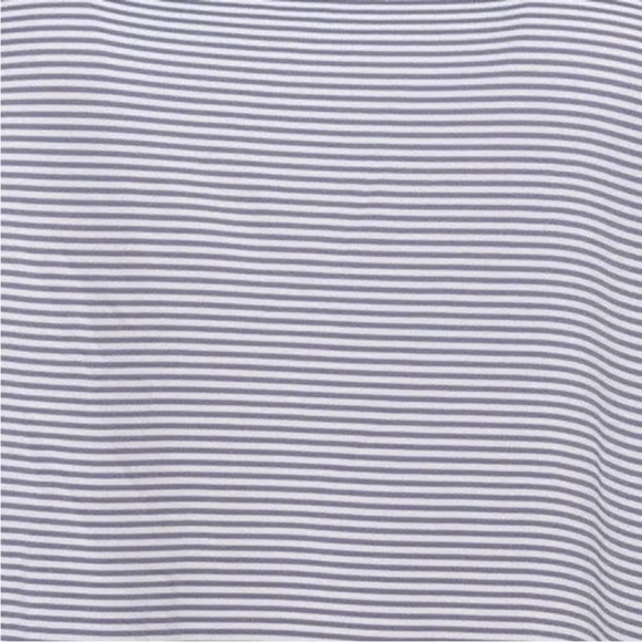 Nwot BRR Cooling Tee Denim & Co Striped Crew Neck Elbow Sleeve Purple Top Large - Picture 7 of 14